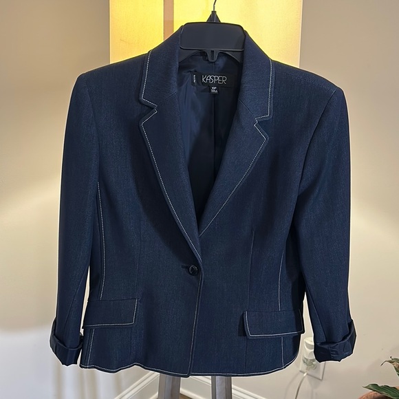 Kasper Women's Navy Blazer - Picture 7 of 16